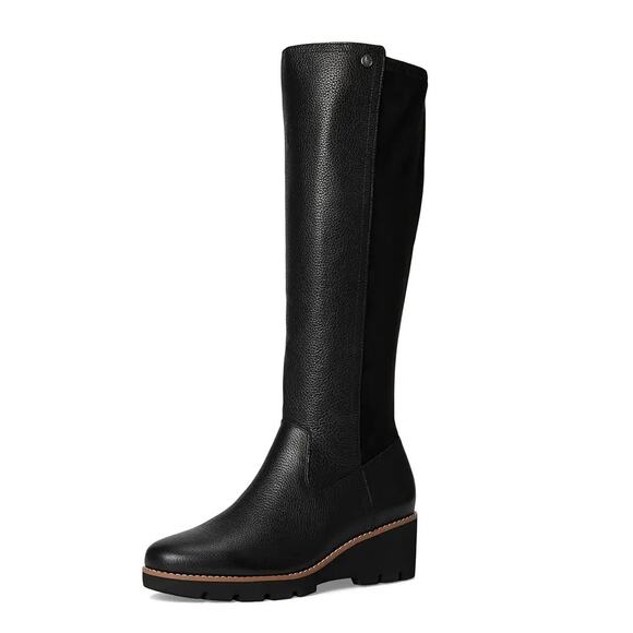 Vionic Womens Ashland High Shaft Boots US 8.5 Wide EU 39 Black Leather NWOB - Picture 1 of 12